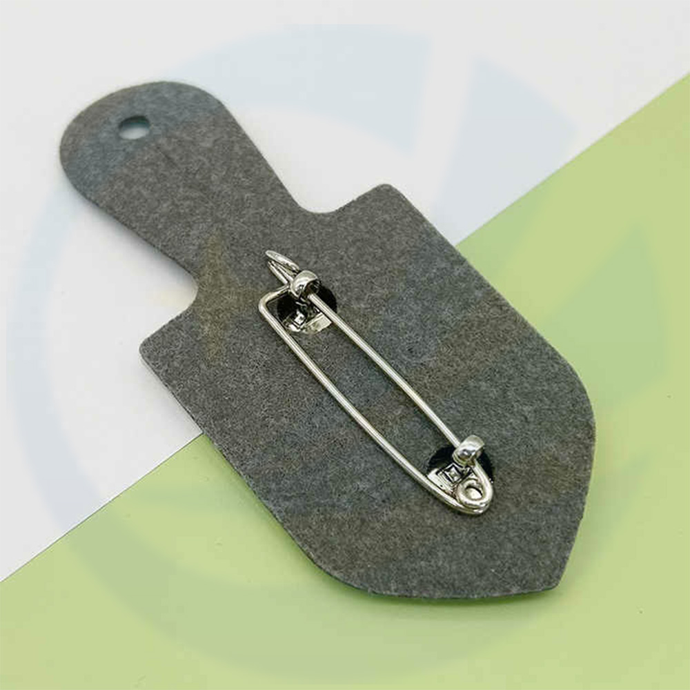 Factory designed high quality metal safety custom wholesale leather soft enamel pin badge with black leather