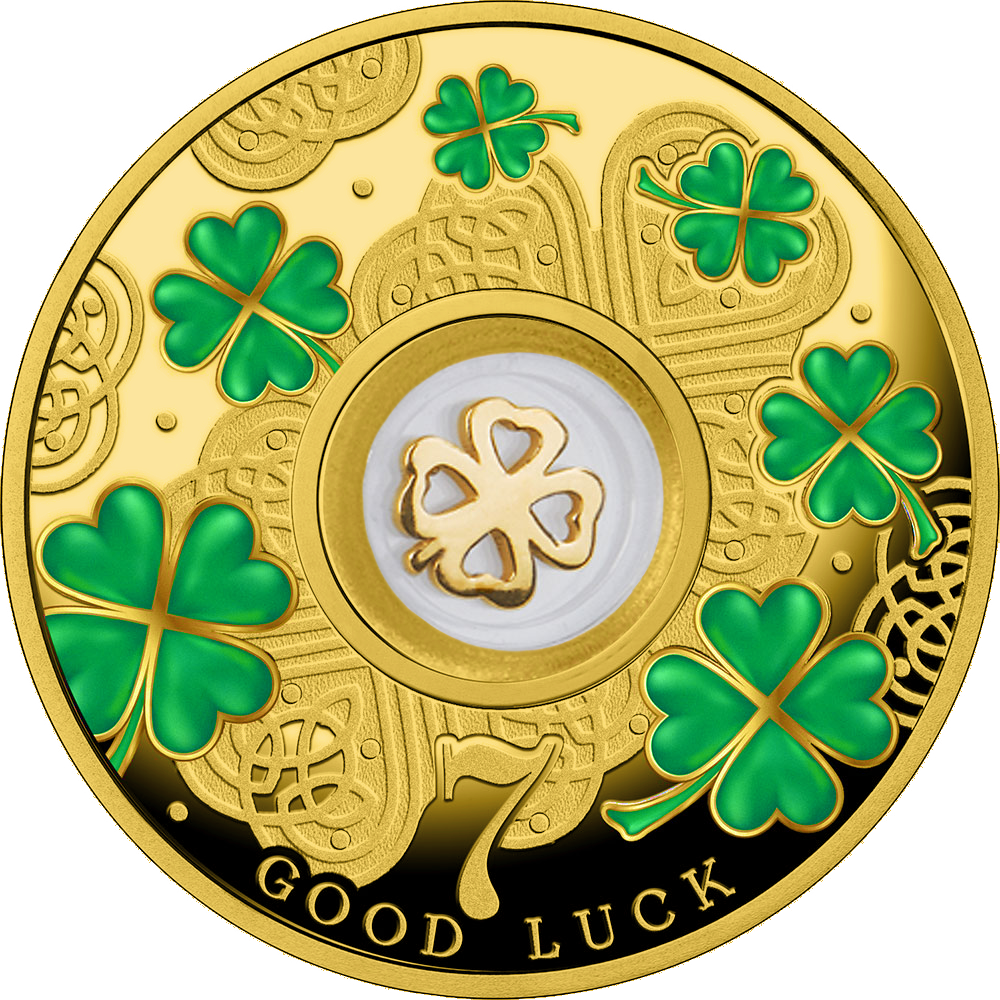 Clover Ireland Irish Good Lucky Challenge Coin