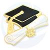 Graduation Cap and Diploma Pin