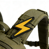 3D PVC Rubber Applique Patch With Hook,Lightning Stickers Badges Tactical Patches For Backpack,Hat,Armband