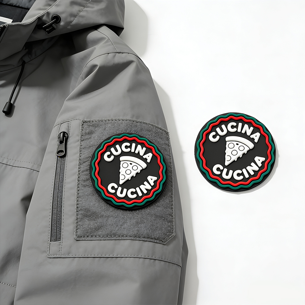 Customized Pvc Soft Adhesive Tactical Vest Outdoor Backpack Decoration Patch for Garment Italian 
