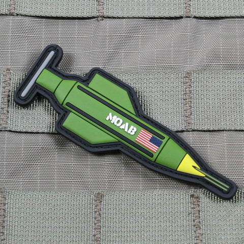 USA Style MOAB Patch Design Custom PVC Soft Rubber Emblem American Themed Massive Ordnance Artwork Patch for Apparel and Gear