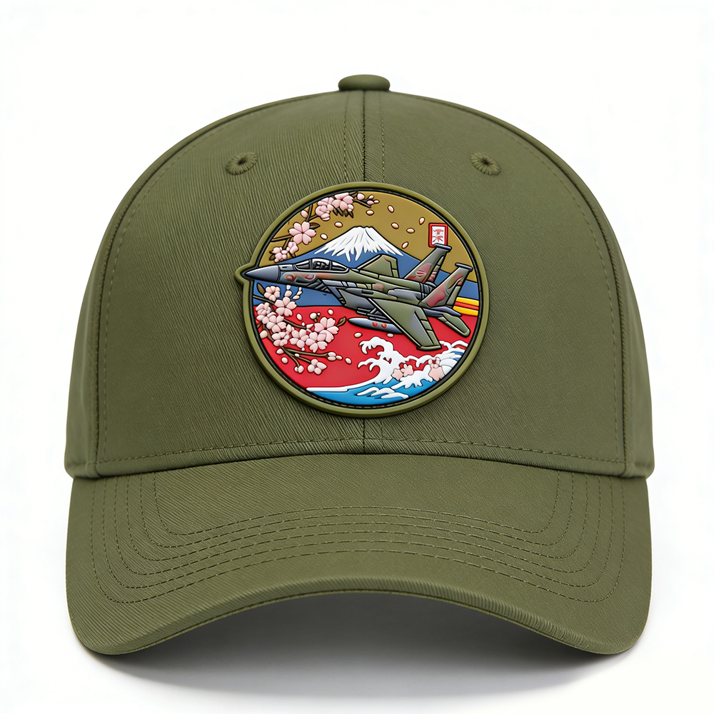 Japanese Fuji Sakura Landscape PVC Patch Colorful Jet Artwork Soft Rubber Emblem for Clothing Bags Accessories Decoration