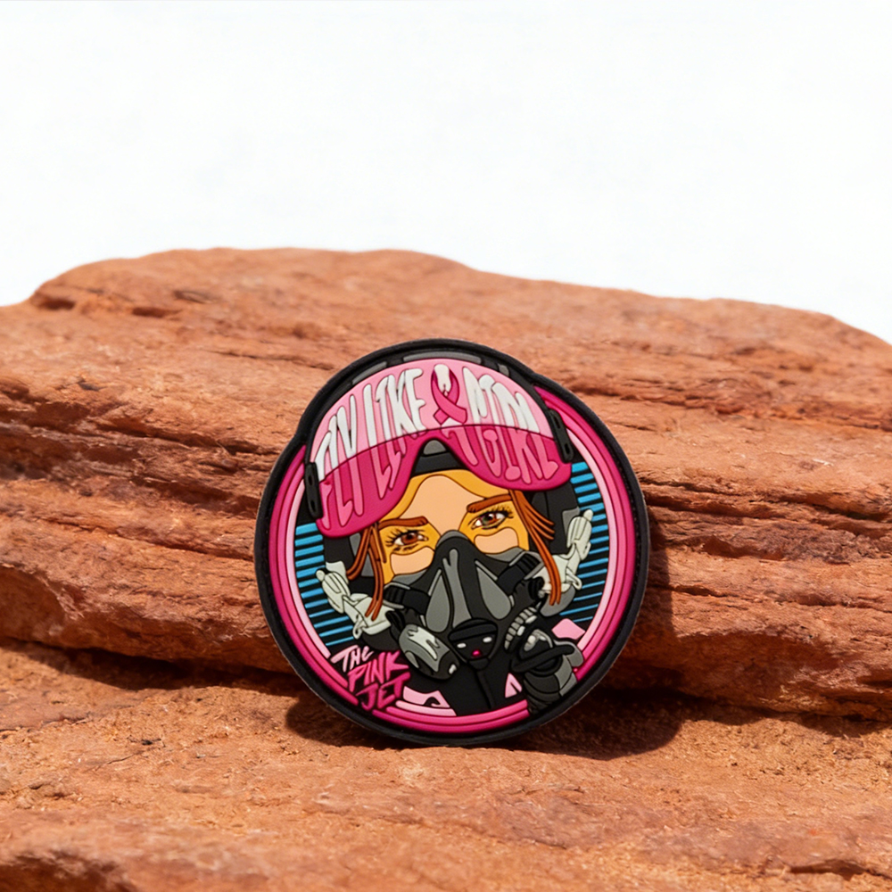 USA Breast Cancer Awareness Month PVC Patch Custom Pink Ribbon Soft Rubber Patch for Clothing Bags Accessories Support Gifts