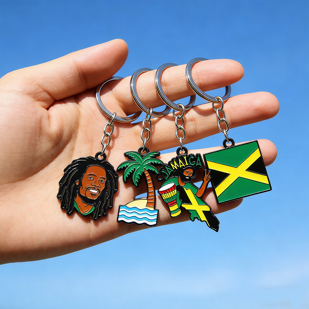 Travelpro Custom Jamaica Engraved Metal Anime Souvenir Key Chain for Decoration