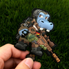 Moral Patches Bundeswehr Hippo PVC Patch Custom Soft Rubber Hippo Emblem Funny PVC Badge for Clothing Bags Accessories