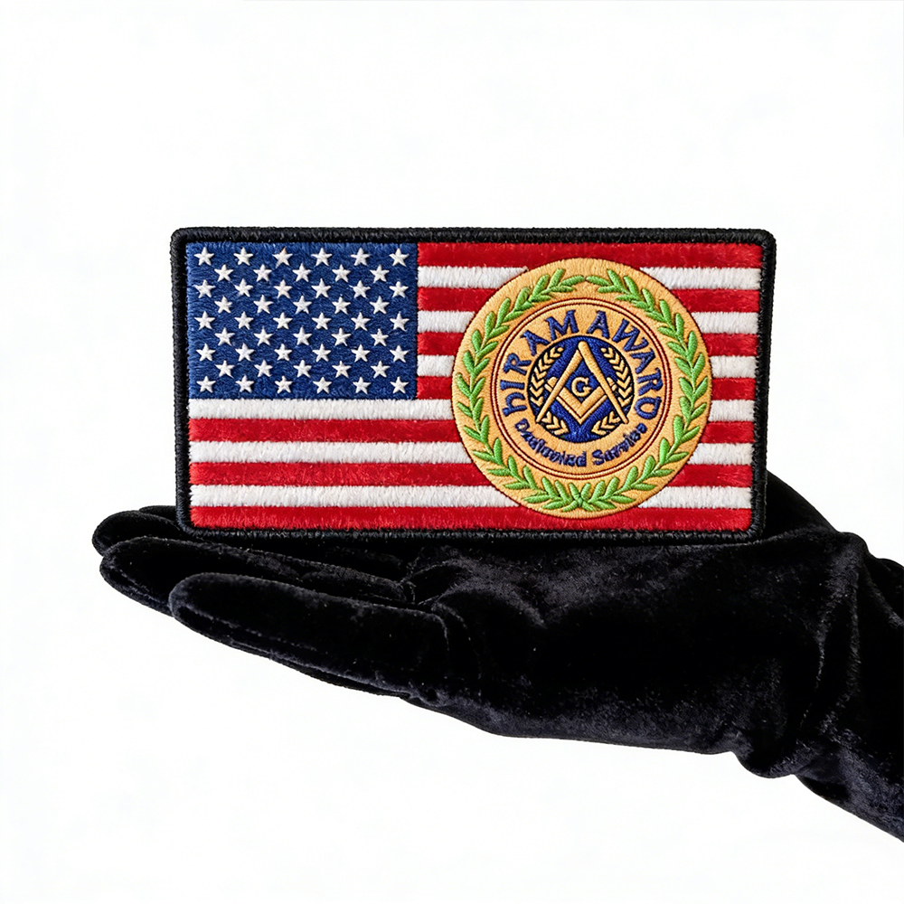 Hiram Award PVC Patch Custom Soft Rubber Emblem High Detail Durable PVC Patch for Jackets Bags Hats Collectibles