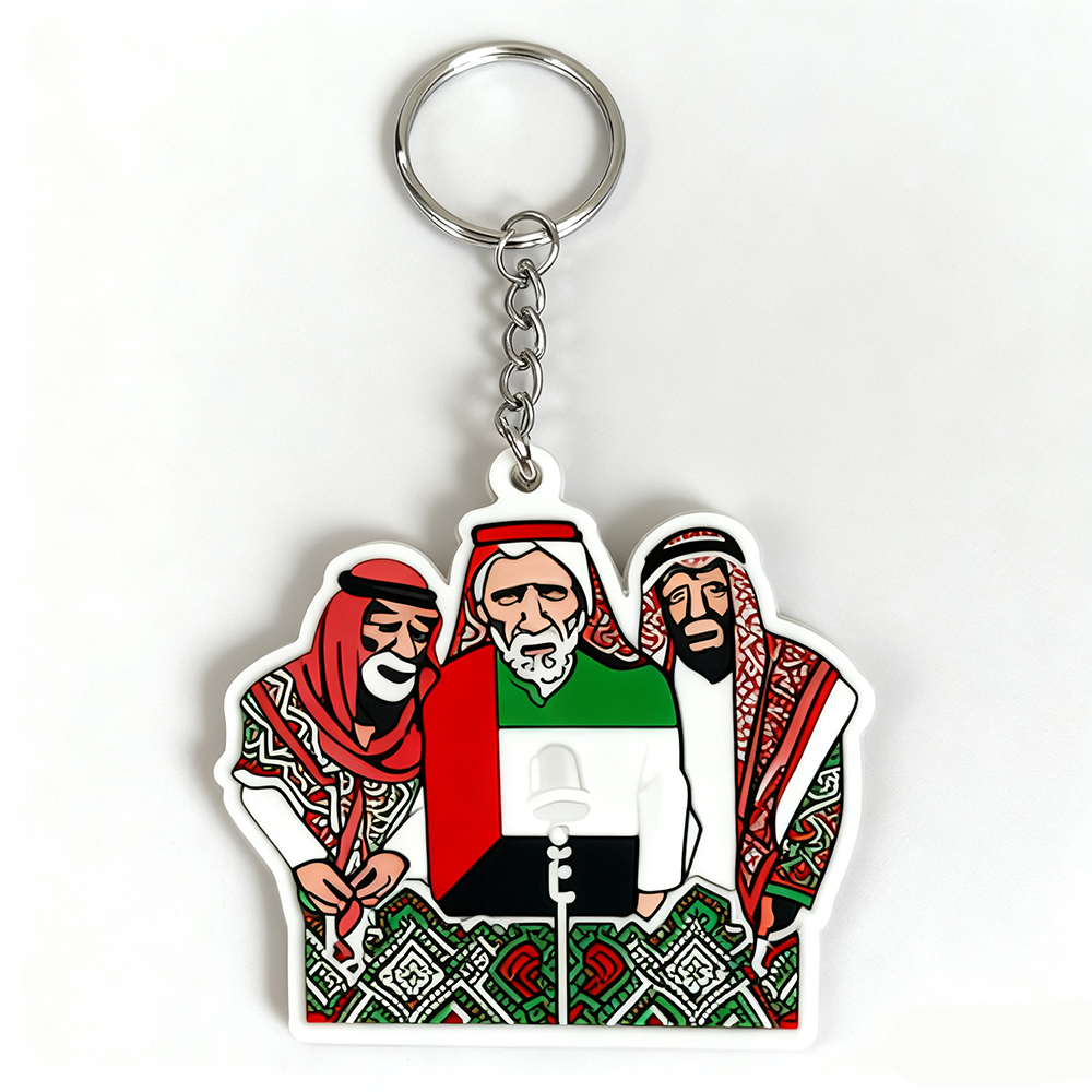 Manufacturer Personalized Logo Design Anime Custom Saudi Arabia United Arab Emirates Logo Silicone Key Holder 