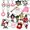 2025 New Supplier Custom 2D PVC Sport Keychain Basketball Key Chains Football Soccer Keychains Wholesale in Bulk