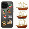 Custom Made Uae Oman Metal Crafts Mobile Phone Sticker National Emblem Flag Souvenir Pendant Badge Unique Iron Sticker for Phone