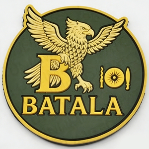 Custom Wholesale Philippines Eagle Symbol BATALA Design Round PVC Tactical Patch Factory Manufacturer for Gear and Equipment