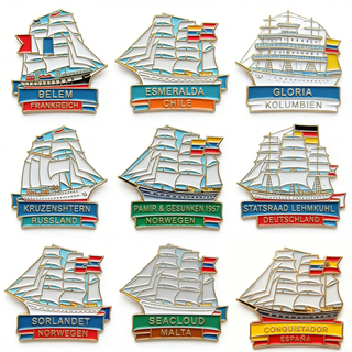 Factory Metal Soft Hard Enamel Surf Windsurfer Lapel Pin Badge Custom Sports Wind Sailing Wingboard Surfing Windsurf Windsurfing Pins