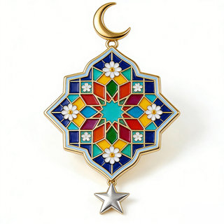 Personalized Islam Islamic Wedding Ramadan Eid Eid-UL-Fitr Masjid Mosque Icon Muslim Refrigerator Magnet Lapel Pins Badges Brooches Custom Muslim Enamel Pin