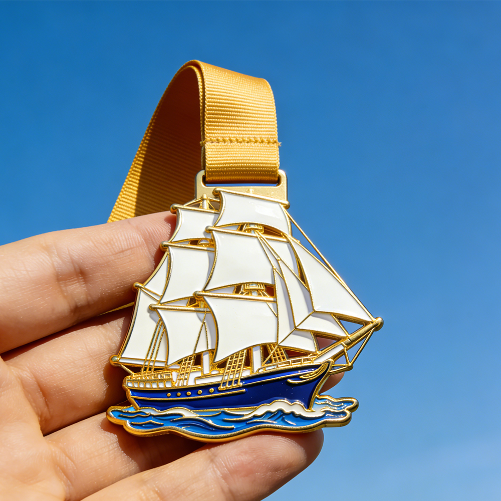 Personalized Rowing Kayak Canoeing Rafting Sailboard Windsurfer Windsurfing Sailboarding Boardsailing Sailing Medal Medallas Medallion Custom Sailboat Medal