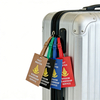 Global Past Master PVC Luggage Tag Custom Soft Rubber Tag Durable Masonic Travel Accessory with Hook Loop Option