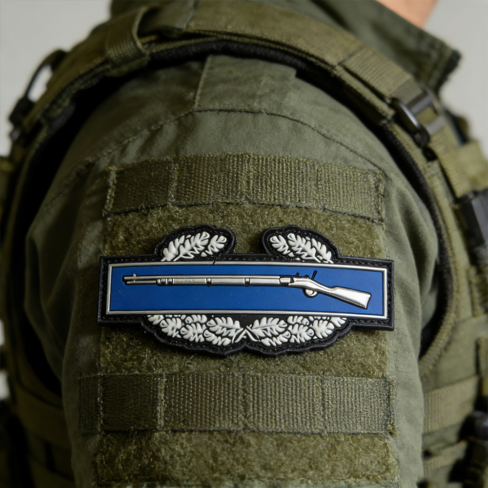 U.S. Army CIB Style PVC Patch Combat Infantryman Badge Design Durable 3D Rubber Patch for Collection Gear