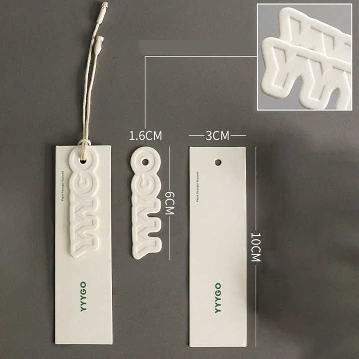 Luxury Custom Logo Green Recyclable Paper Hang Tags Business Printed Clothing Tags T-Shirts Jackets Bags Shoes Garment Labels