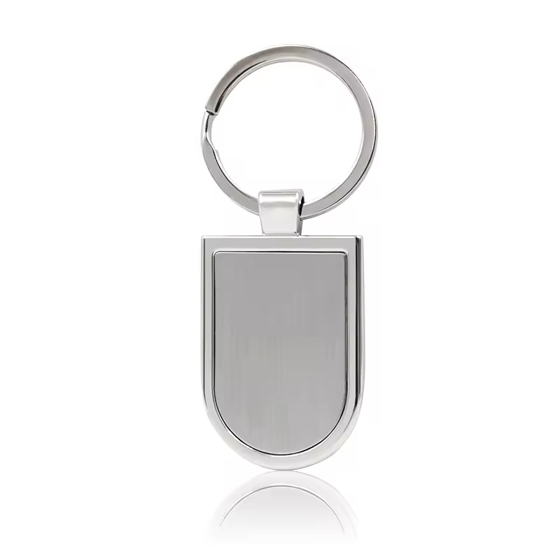 Custom Engrave Stainless Steel Blank Rhinestone Metal Logo Key Chain