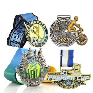 Customized Metal Marathon Sports Award Medallion Soccer Trophy Gold Medal