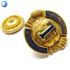 Custom Metal Toastmasters International Outstanding Member Award Blue Gold Tone Enamel Pin
