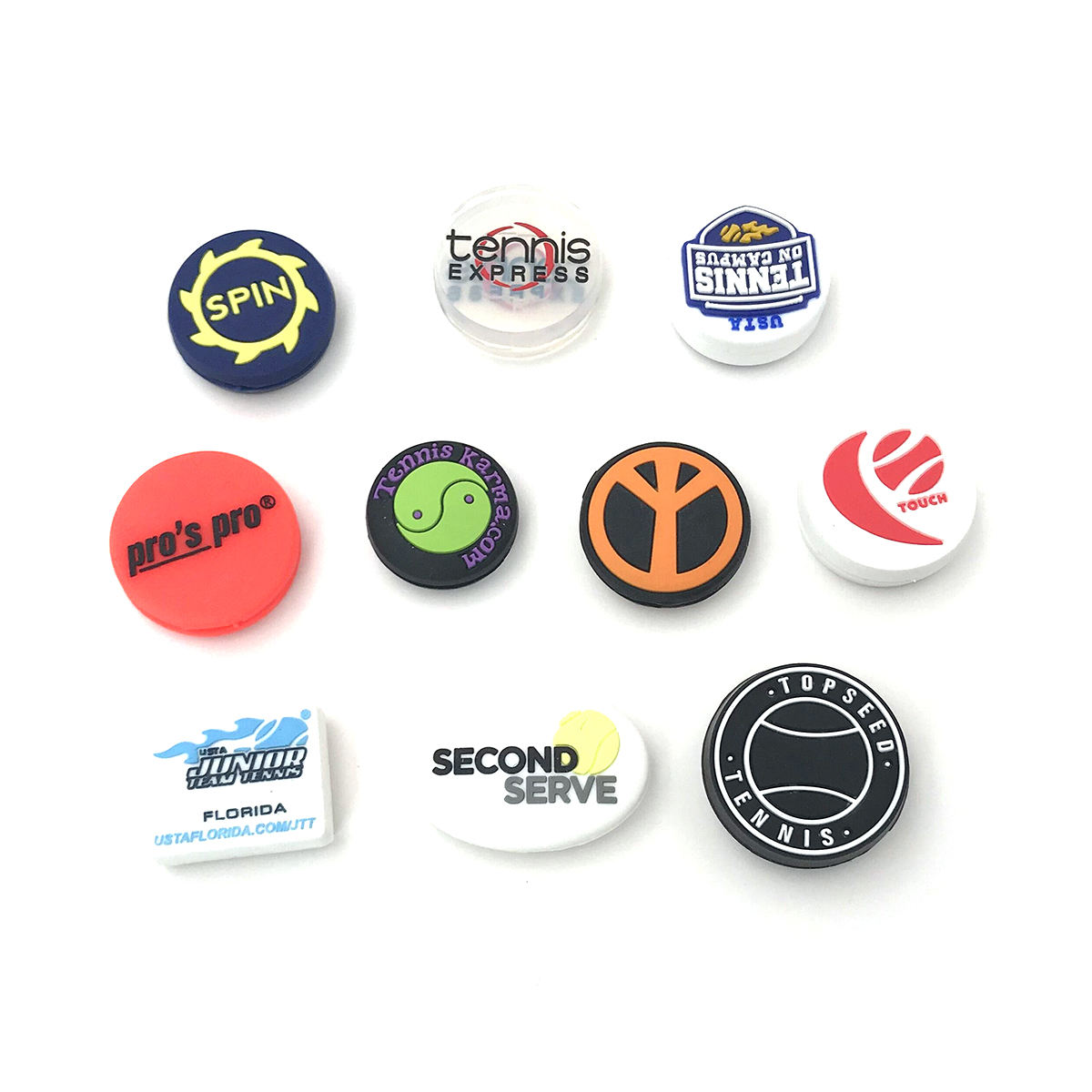 High quality soft pvc tennis racquet vibration dampener tennis dampeners custom logo