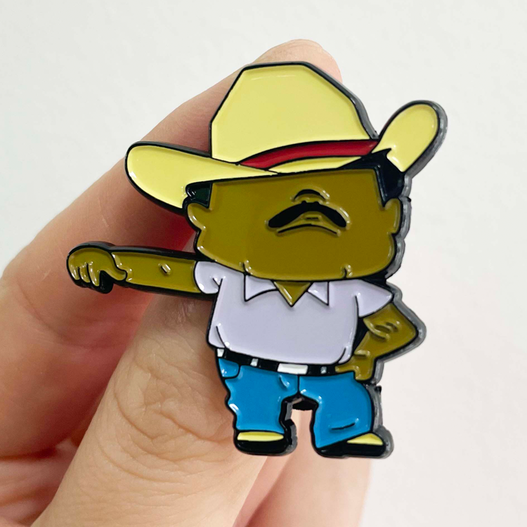 Customized Fashion Mexican Hat Pin Jesus Judas Hat Pins Custom Soft Enamel Pin