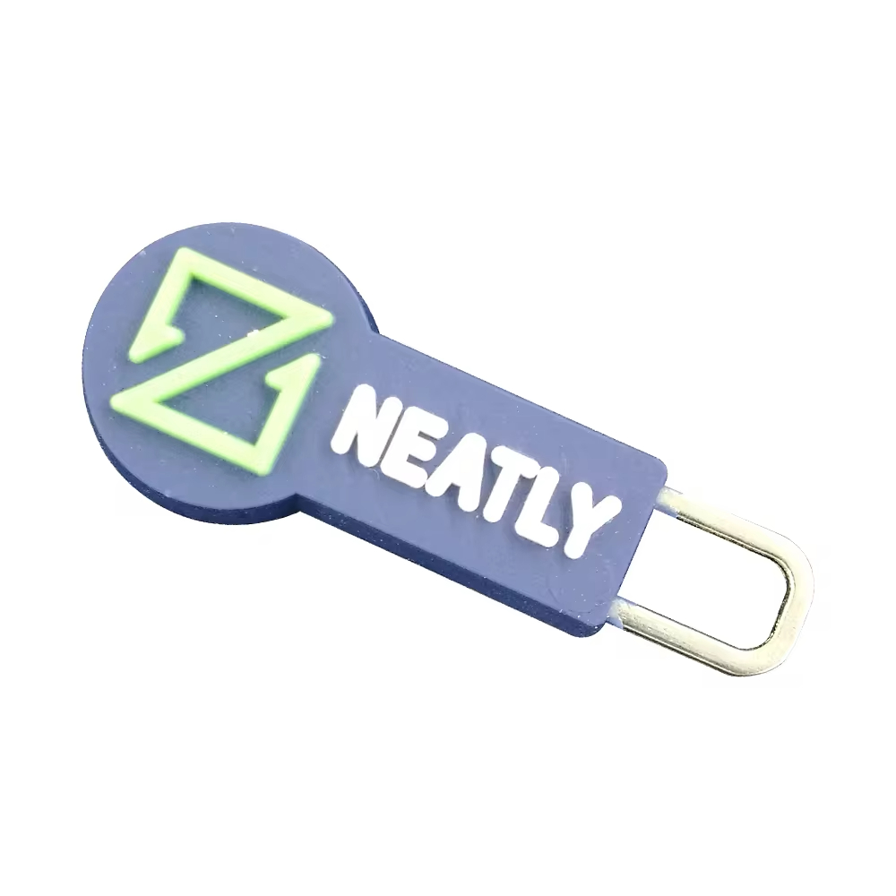 Customized Pet Pvc Hang Tags Rubber Slider Pull Handle With Logo For Zipper Silicone Labels For Clothes Custom Hat Plastic Tags