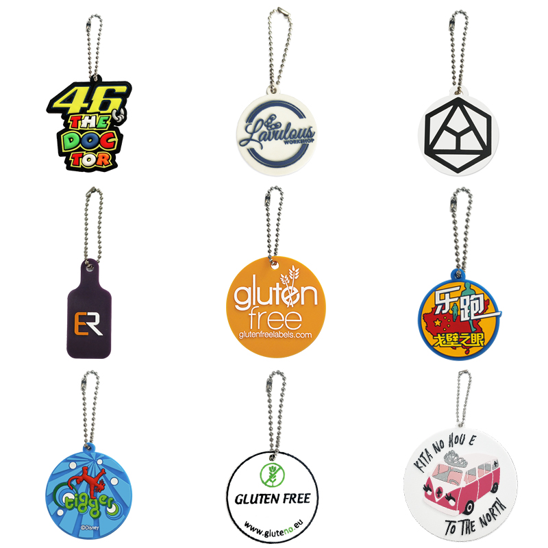 Personalized Custom 3D Embossed Logo Silicone Rubber Tags for Shoe
