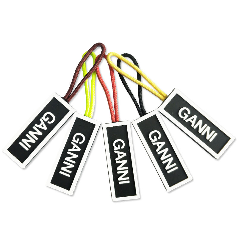 Custom Own Logo Design Soft Pvc Zipper Puller