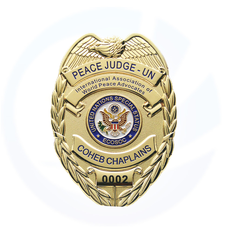 Peace Judge Un Lapel Pin Police Work Badge